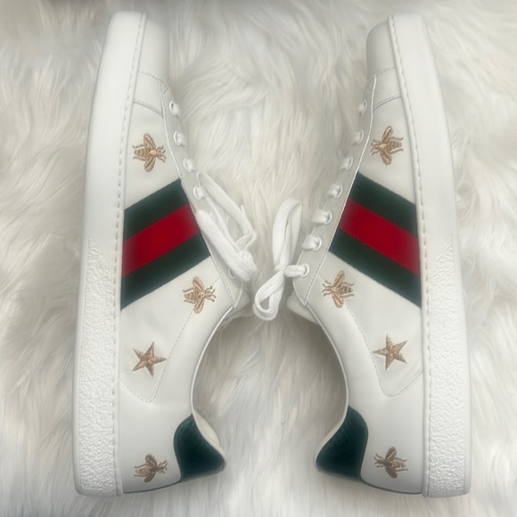 🆕 💯%Auth Gucci Sneakers Ace Embroidered Gucci 10 / US 11 - Picture 6 of 13
